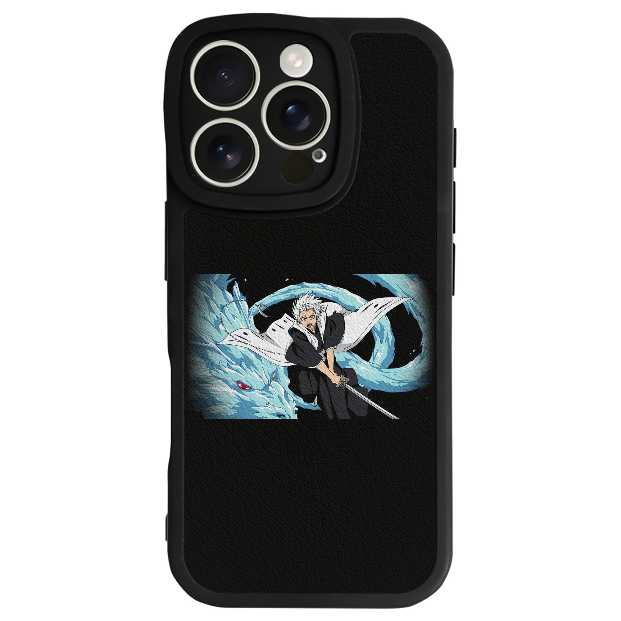 （画像用） ブリーチ 日番谷冬獅郎（ひつがや とうしろう） BLEACH Hitsugaya Toushirou 【iPhone 16シリーズ対応】シリコンスマホケース（レザー調） 材質：シリコン